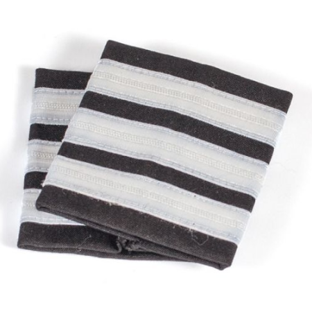 EPAULETS/PALETERAS 3-BAR SILVER