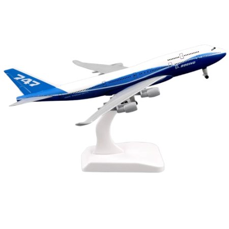 AIRCRAFT MODEL 1:X B747 BOEING FACTORY HOUSE COLOR