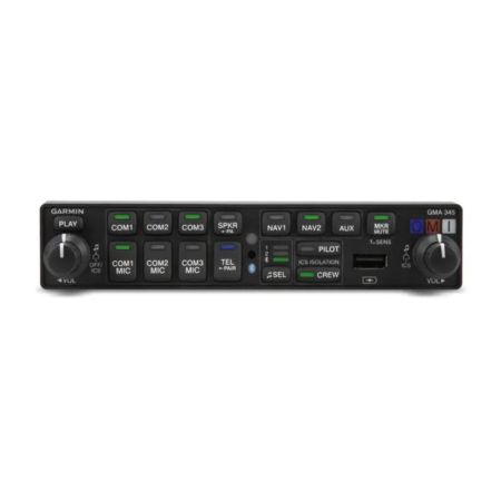 GARMIN GMA 345 AUDIO PANEL 3-COM BLUETOOTH TSO 010-01319-23 (X)