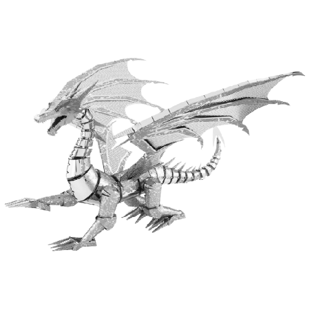 FASCINATIONS INC METAL EARTH ICX023 SILVER DRAGON