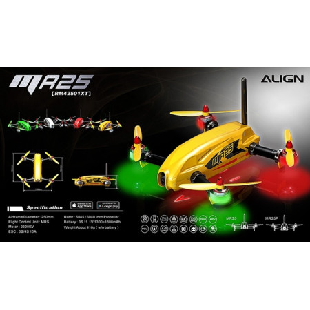 HELICOPTERO ALIGN T-REX MR25 QUADCOPTER RACING RM42501XET