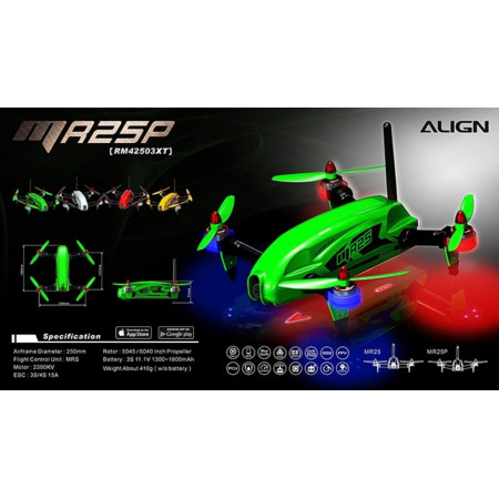 HELICOPTERO ALIGN T-REX MR25P QUADCOPTER RACING RM42503XT