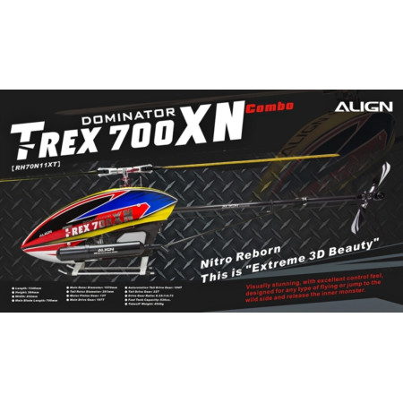 HELICOPTERO ALIGN T-REX 700XN NITRO COMBO RH70N11XT