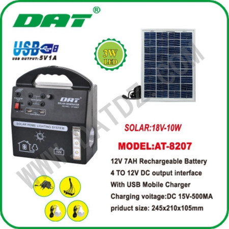 DAT KIT CAMPING ILUMINACAO SOLAR AT8207