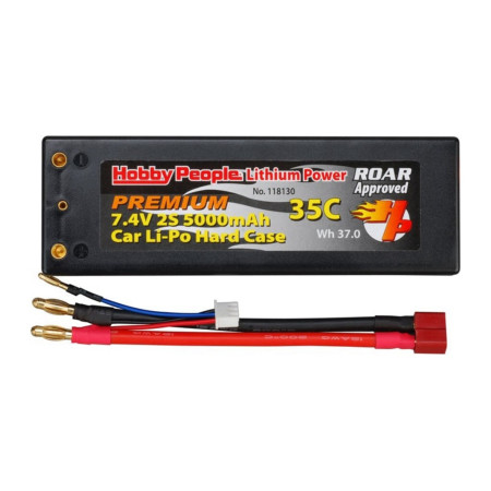 HP LIPO 7.4V 5000MA 35C T-PLUG 118130