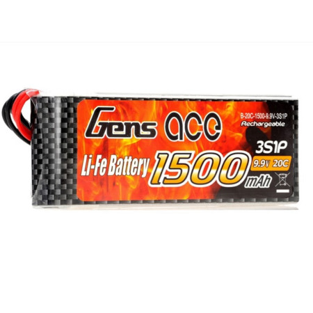 GENS ACE 9.9V 1500MAH LIFE FUT/JST PLANO
