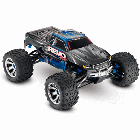 CARRO TRAXXAS 1/10 REVO 3.3 NITRO RTR 4WD TSM TQI BLUE 53097-3