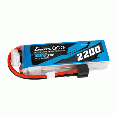 GENS ACE 11.1V 2200MAH 25C 3S XT60 CONNECTOR
