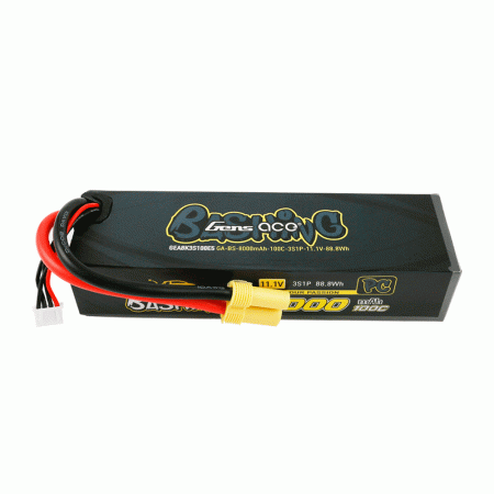 GENS ACE 11.1V 8000MAH 100C BASHING PRO LIPO EC5 PLUG FOR ARRMA