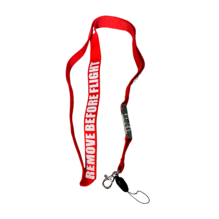 KEYCHAIN LANYARD REMOVE BEFORE FLIGHT (RED)