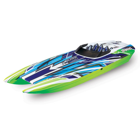 LANCHA TRAXXAS DCB M41 CATAMARAN RTR TQI TSM GREEN 57046-4