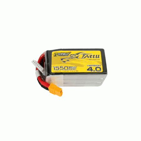 GENS ACE TATTU 22.2V 1550MAH 130C 6S R-LINE 4.0 LIPO XT60 PLUG