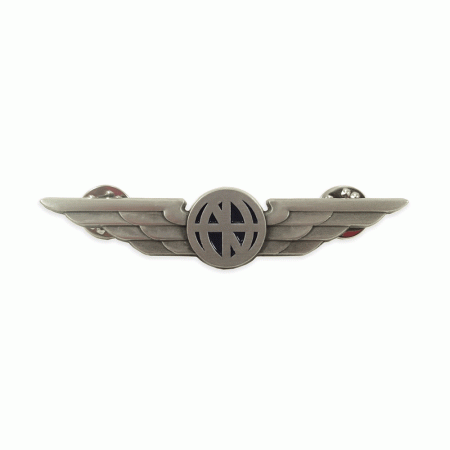 PIN PILOT WINGS LAPEL SILVER AW500-L-S