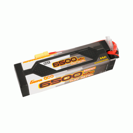 GENS ACE 11.4V 6500MAH 100C ADVANCED HARDCASE LIPO 60# EC5 PLUG