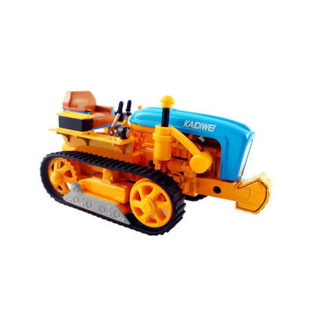 TRATOR KDW 1/18 METAL TRACKED YELLOW/BLUE 691012