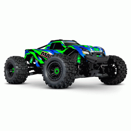 CARRO TRAXXAS 1/10 MAXX MONSTER TRUCK TQI 4S WIDEMAXX GREEN 89086-4