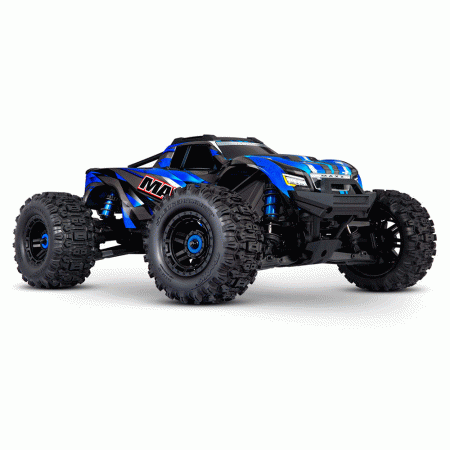 CARRO TRAXXAS 1/10 MAXX MONSTER TRUCK TQI 4S WIDEMAXX BLUE 89086-4