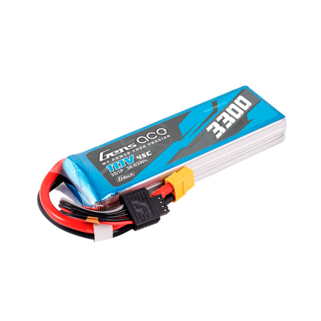 GENS ACE 11.1V 3300MAH 45C 3S G-TECH XT60 PLUG EC3/DEANS ADAPTER