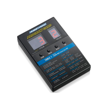 PROGRAM CARD HOBBYWING FOR SPEED CONTROLLER (GENERAL)