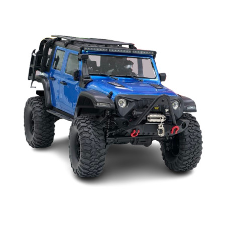 CARRO WLTOYS 1/10 JEEP STRENGTH CLIMBING 11KM 4WD METAL BLUE 104010
