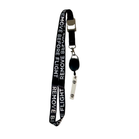 KEYCHAIN LANYARD REMOVE BEFORE FLIGHT (BLACK)