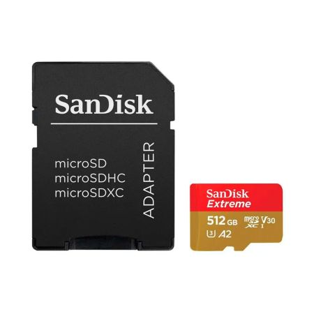 SANDISK MICROSDXC EXTREME 512GB 190MB/S CARD WITH EXTREME CAPTURE