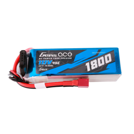 GENS ACE 11.1V 1800MAH 3S 45C G-TECH LIPO DEAN PLUG