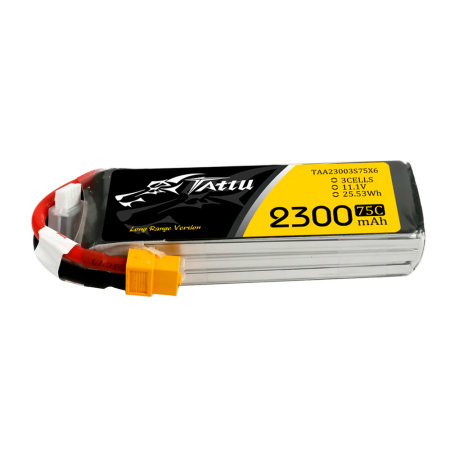 GENS ACE TATTU 11.1V 2300MAH 75C 3S LIPO XT60 PLUG