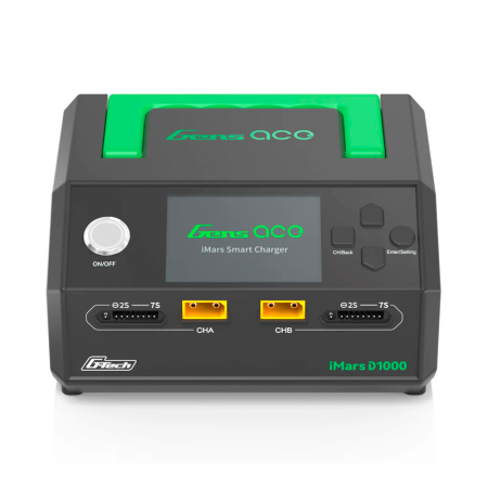 CARREGADOR GENS ACE IMARS D1000 G-TECH SMART DUAL CHANNEL AC 1000W