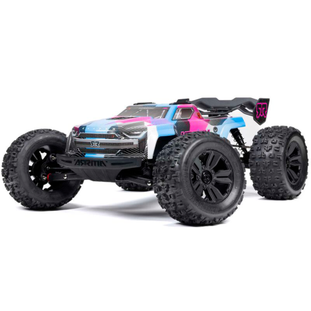 CARRO ARRMA 1/8 KRATON 6S 4WD BLX SPEED BLUE/PINK ARA8608V6T2