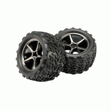 RODA TRAXXAS E-REVO 1/16 12MM ASSEMBLED GEMINI BLK 7174A
