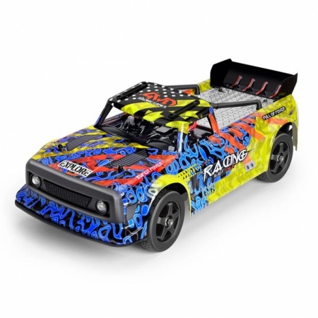 CARRO WLTOYS 1/12 FLAT SPORTS W/LEDS 60KM 4WD YELLOW 124020