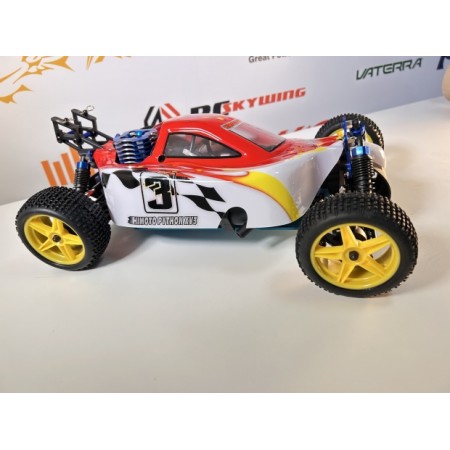 CARRO HIMOTO 1/10 SYCLONE PRO BUGGY .18 NITRO RED/WHITE HI8102