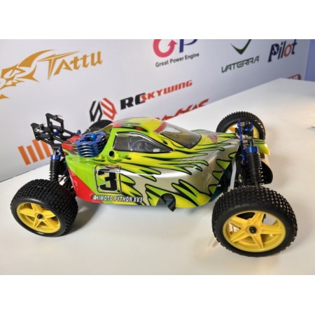 CARRO HIMOTO 1/10 SYCLONE PRO BUGGY .18 NITRO GREEN/RED HI8102