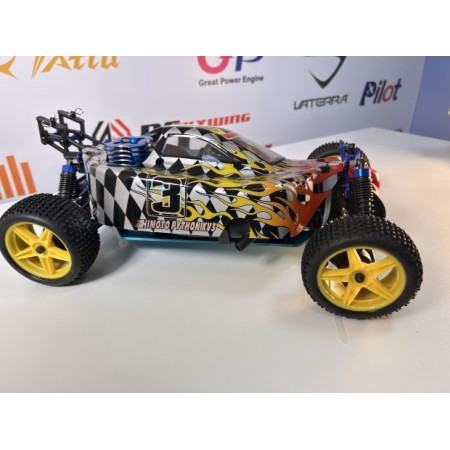 CARRO HIMOTO 1/10 SYCLONE PRO BUGGY .18 NITRO XADREZ HI8102
