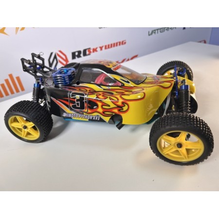 CARRO HIMOTO 1/10 SYCLONE PRO BUGGY .18 NITRO YELLOW/BLACK HI810