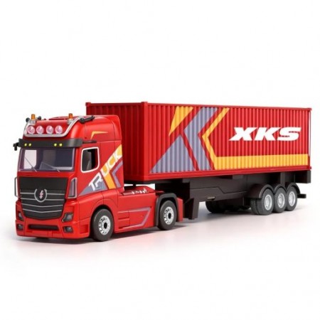 CAMINHAO WLTOYS 1/64 SCANIA W/TRAILER RED 6408