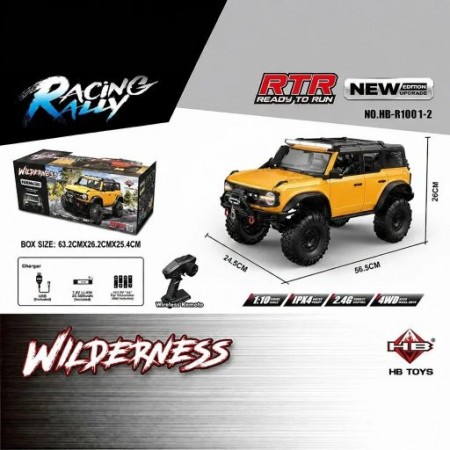 CARRO HB TOYS 1/10 JEEP BELUGA BRONCO 18KM 4WD YELLOW HB-R1001-2